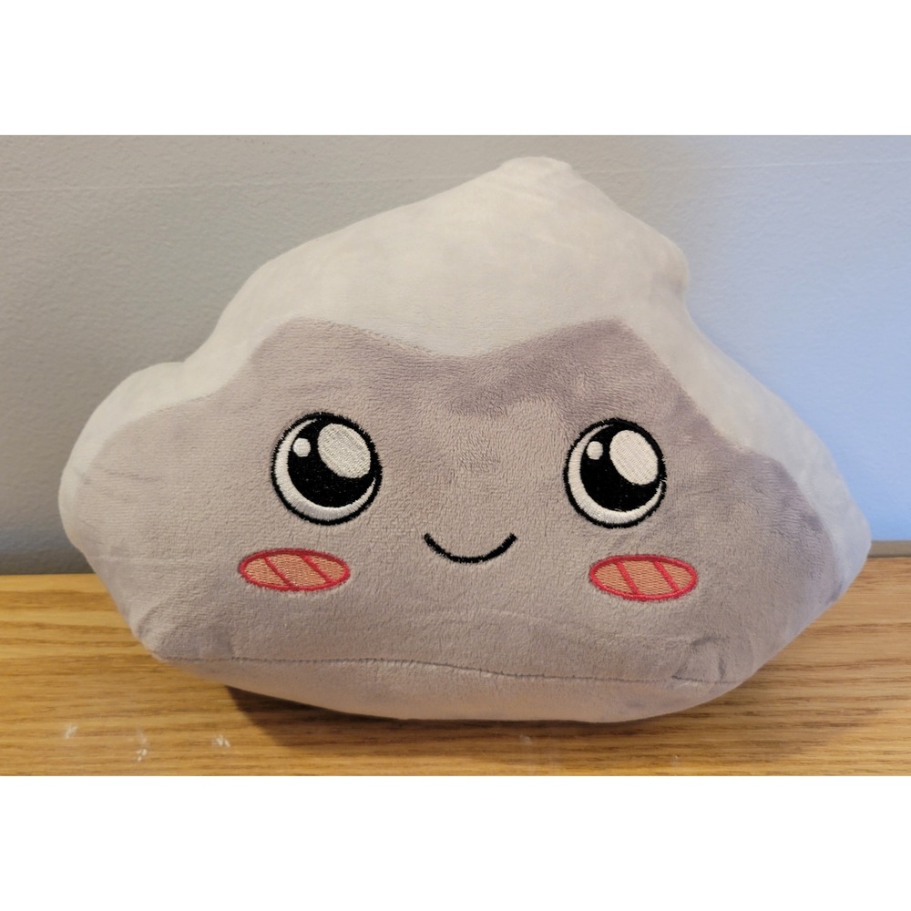 LankyBox Rocky Plush Toy Gray White Rock Character Embroidered 8x13 Inch 2021